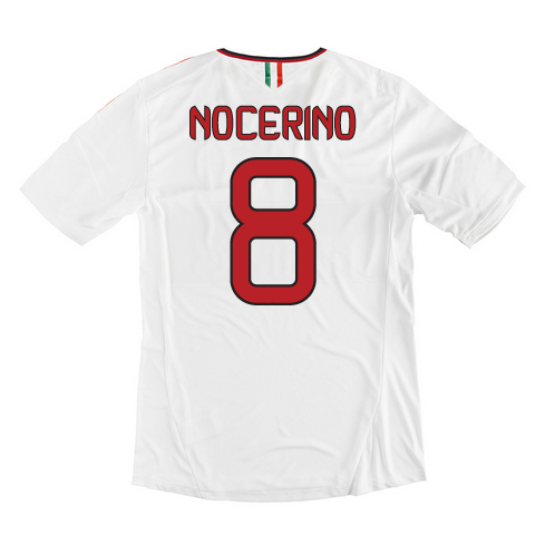 13-14 AC Milan #8 Nocerino Away White Soccer Shirt - Click Image to Close